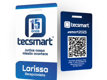 Crachás e cordões personalizados Tecsmart
